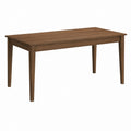 Esstisch Walnuss MDF und Gummibaum Massivholz rechteckig 120 x 75 x 75 cm