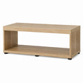 Couchtisch rechteckig Eiche furniert mit Ablagefach 100 x 60 x 45 cm