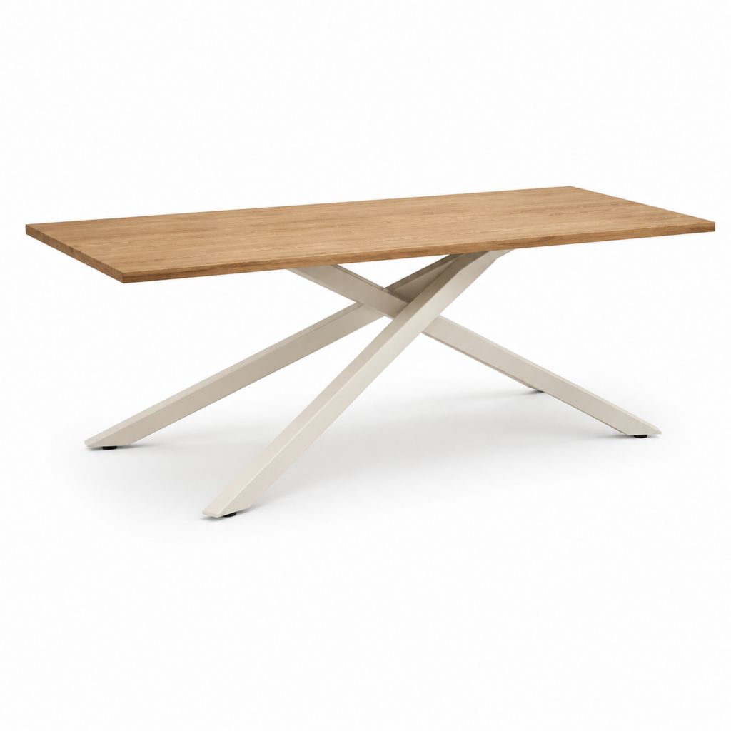 Couchtisch Eichefarben Stahl Weiß Rechteckig 120 x 60 x 45 cm