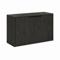 Badezimmerschrank Hängeschrank Graphitschwarz MDF rechteckig mit 2 Türen 60 x 16 x 50 cm
